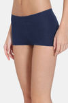 Zivame Girls Anti-Microbial Low Rise Full Coverage Boyshort Panty - Peagent Blue — thumbnail 3